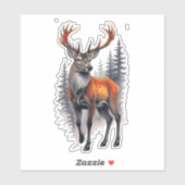 Sticker Whitetail Buck Custom-Cut Vinyl (Feuille)