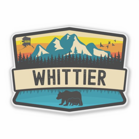 Sticker Whittier, Alaska (Devant)