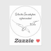 Sticker Who the Son sets Free Is Free Indeed Bible Verse (Feuille)