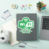 Sticker Wi-Fi gratuit avec texte personnalisé (Couverture iPad)