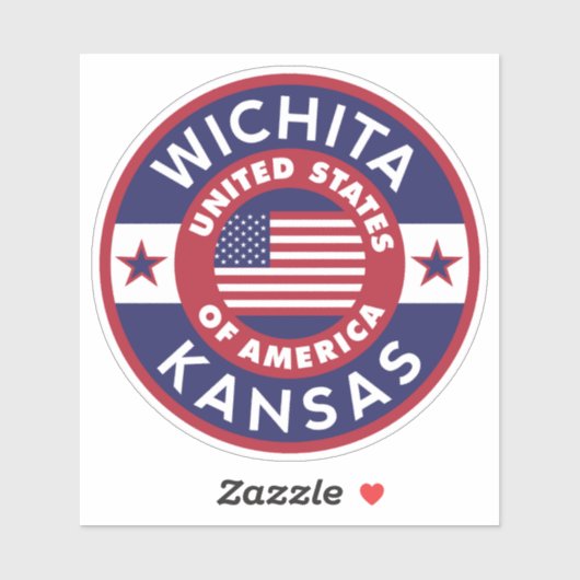 Sticker WICHITA, Kansas (Feuille)