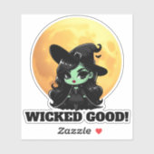 Sticker Wicked Good Little Green Witch Pleine lune (Feuille)