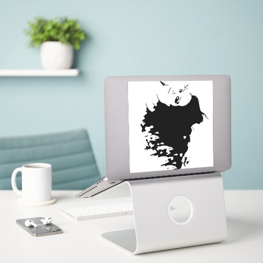 Sticker Wicked Mane (Ordinateur portable sur le bureau)