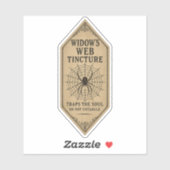Sticker Widow's Web Tincture - Halloween Apothecary Label (Feuille)