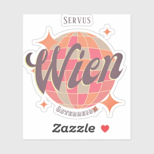 Sticker Wien Vienne Österreich Autriche Retro (Feuille)