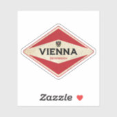 Sticker Wienna Autriche Vintage (Feuille)