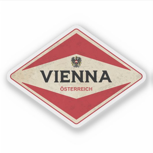 Sticker Wienna Autriche Vintage (Devant)