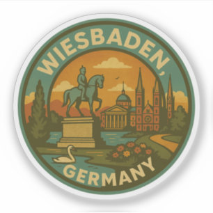 Sticker Wiesbaden Allemagne Monument Historique Art