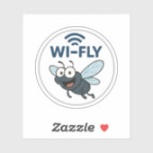 Sticker Wifi amusant (Feuille)