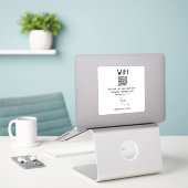 Sticker WiFi de l'hôtel avec code QR (Ordinateur portable sur le bureau)