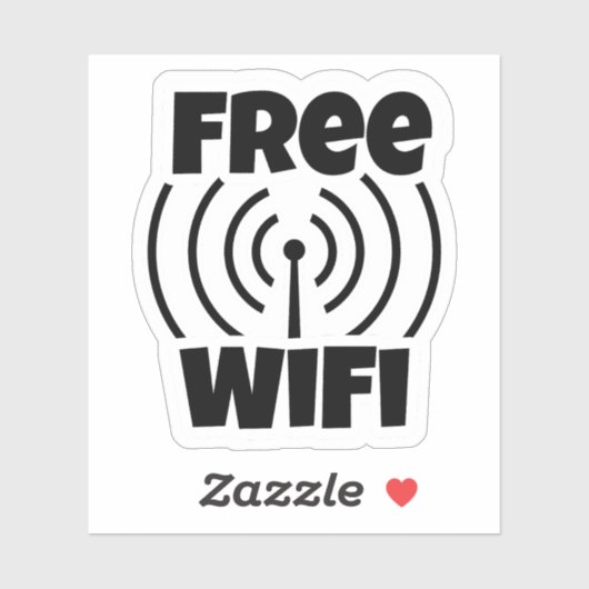 Sticker WIFI gratuit (Feuille)