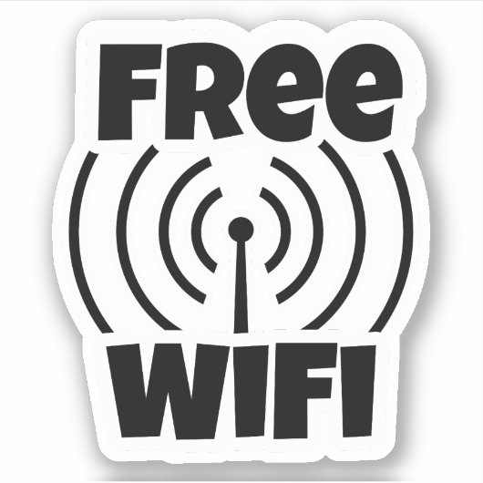 Sticker WIFI gratuit (Devant)