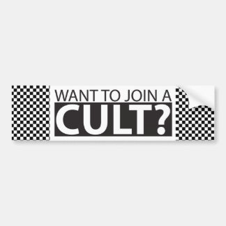 Sticker wil zich aansluiten bij een Cult?