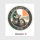 Sticker Wild Atlantic Way | Irlande | Motorcycle (Feuille)