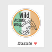 Sticker wild Atlantic Way - surf Irish Tourism trial (Feuille)