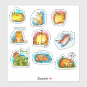 Sticker Wild Cat série #1 (Feuille)