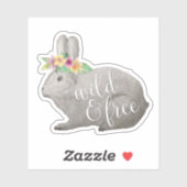 Sticker Wild & Free | Citation de la Couronne fleur de lap (Feuille)