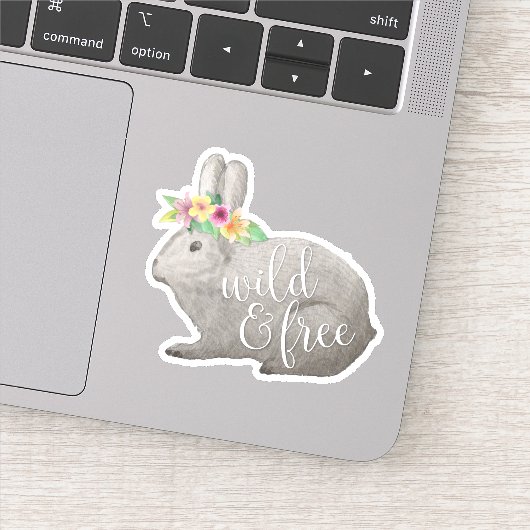 Sticker Wild & Free | Citation de la Couronne fleur de lap (Détail)