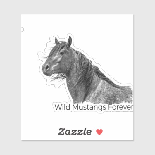 Sticker Wild Mustangs (Feuille)