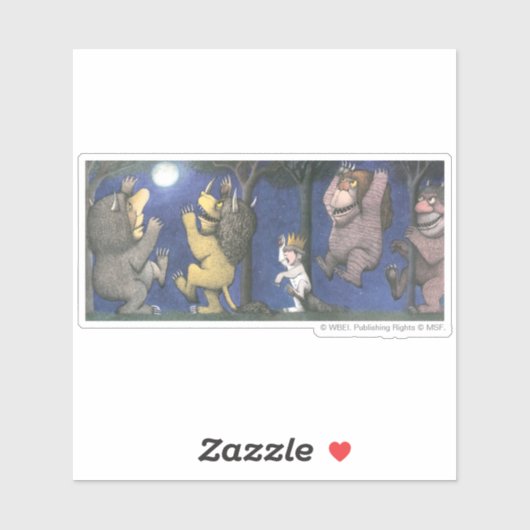 Sticker Wild Things and Max Dancing in Moonlight (Feuille)