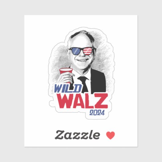 Sticker Wild Tim Walz (Feuille)