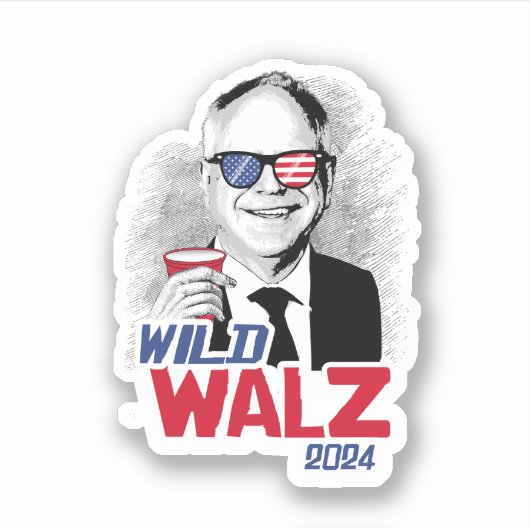 Sticker Wild Tim Walz (Devant)