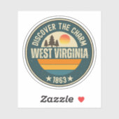 Sticker Wild WV - Souvenir de Mountain State (Feuille)