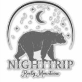 Sticker Wilderness Exploration "Nighttime" Rocky Mountain (Devant)