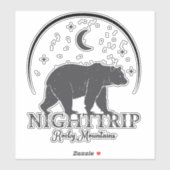 Sticker Wilderness Exploration "Nighttime" Rocky Mountain (Feuille)