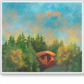 Sticker Wilderness Tent Camping (Devant)