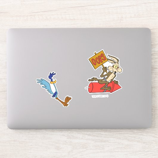 Sticker WILE E. COYOTE™ et ROAD RUNNER™ (Ordinateur)