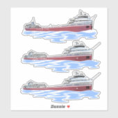 Sticker Wilfred Sykes, cargo des Grands Lacs (Feuille)