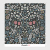 Sticker William Morris Blackthorn Floral Art Nouveau (Feuille)