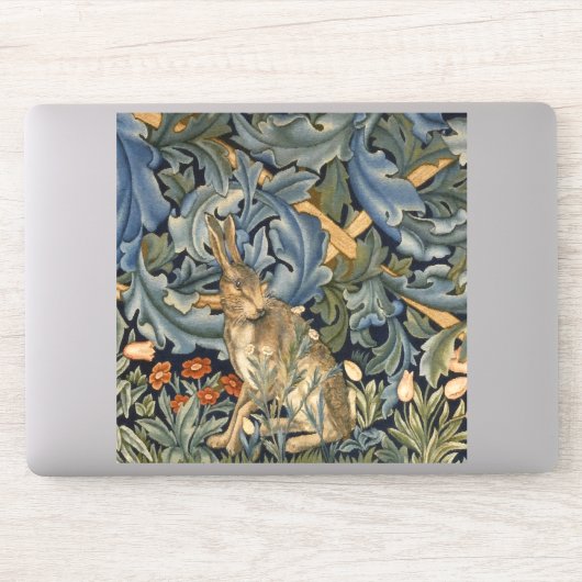Sticker William Morris Forest Rabbit Floral Art (Ordinateur)
