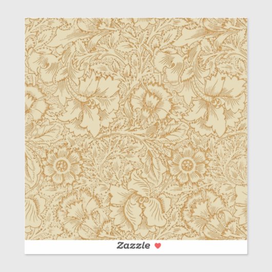 Sticker William Morris Papier peint floral Poppy (Feuille)