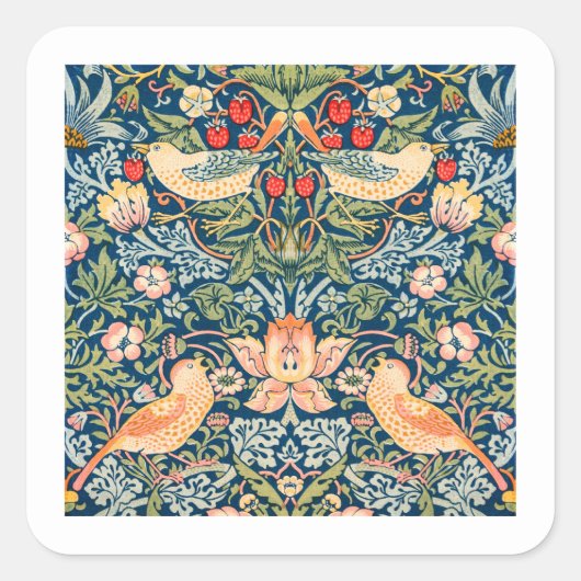 STICKER : WILLIAM MORRIS : STRAWBERRY THEVES (Devant)