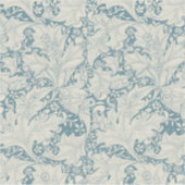 Sticker William Morris Wallflower bleu damas floral (Devant)