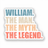 Sticker William The Man Le Mythe La Légende (Recto)
