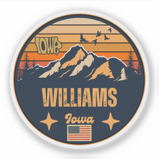 Sticker Williams, Iowa (Devant)
