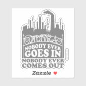 Sticker Willy Wonka Factory - Personne N'Entre Jamais (Feuille)