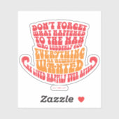 Sticker Willy Wonka Typographie Casquette (Feuille)