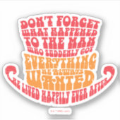 Sticker Willy Wonka Typographie Casquette (Devant)