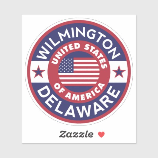 Sticker WILMINGTON, Delaware (Feuille)