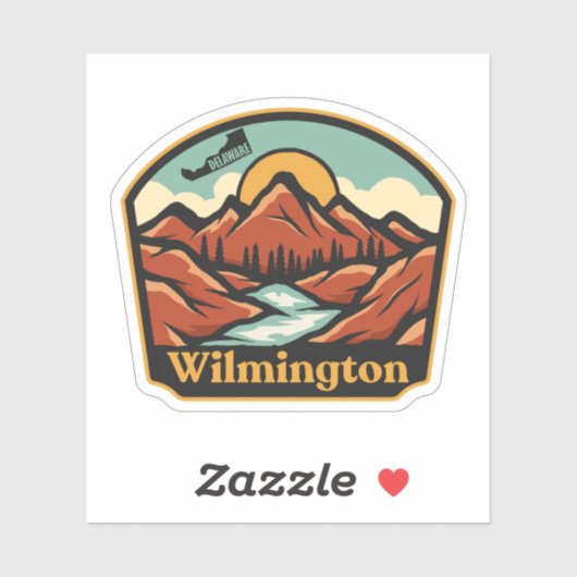Sticker Wilmington, Delaware (Feuille)