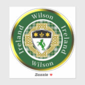 Sticker Wilson Irish Shield/Celtic Cross Personnalisé (Feuille)