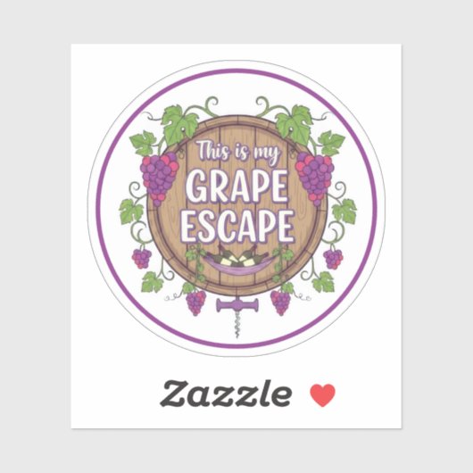 Sticker Wine Time (Feuille)