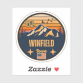Sticker Winfield, Iowa (Feuille)