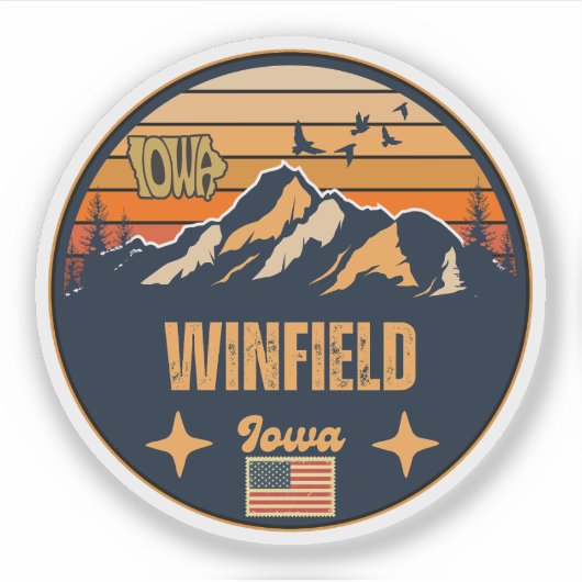 Sticker Winfield, Iowa (Devant)