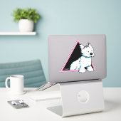 Sticker Wingman WESTIE (Ordinateur portable sur le bureau)