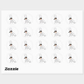 Sticker Winking Women Chef avec jolie illustration (Feuille)